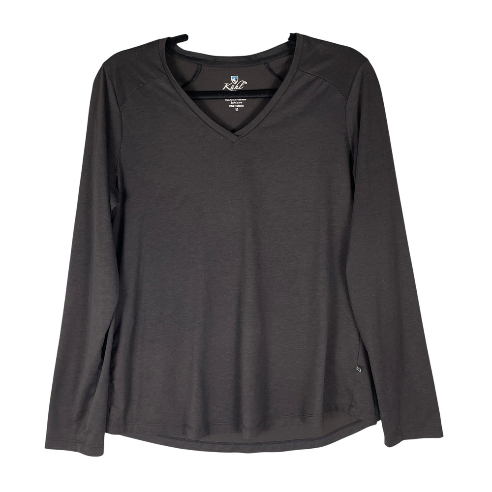 Kuhl V-Neck Long Sleeve Top Womens Medium Gray Excellent Recycled Stretch 8068